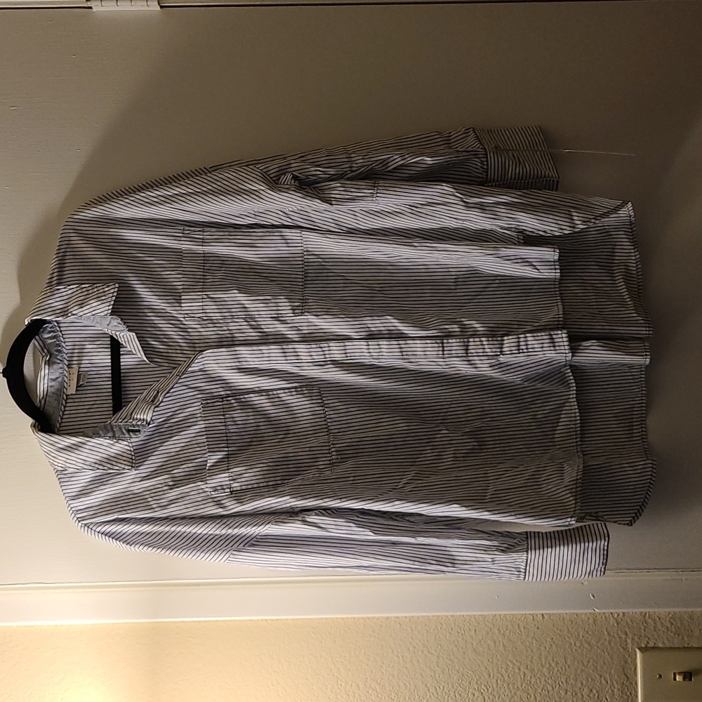 Black and White Striped Button Down